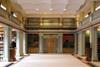 Looking towards the new gallery bridge in the Royal Society of Chemistry’s refurbished first-floor library.