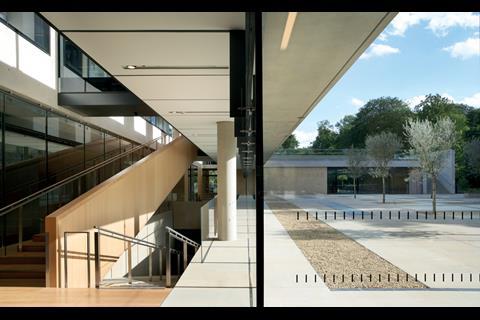 The long treads of the 20m-long stair force visitors to slow their pace