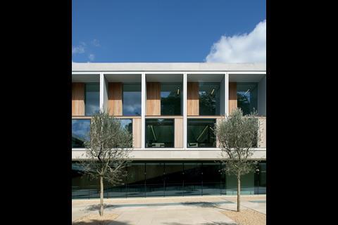 The study boxes seen from central court.
