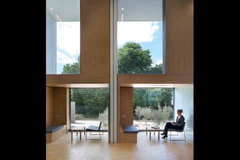 The series of “study box” cubby holes set back from the lofty 6m-high space