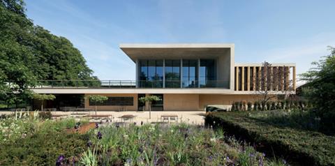 The café looks out on to the newly landscaped lawn of Baillie Scott’s Cory Lodge.