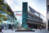 Jason Bruges' Digital Waterfall at Westfield Stratford City.